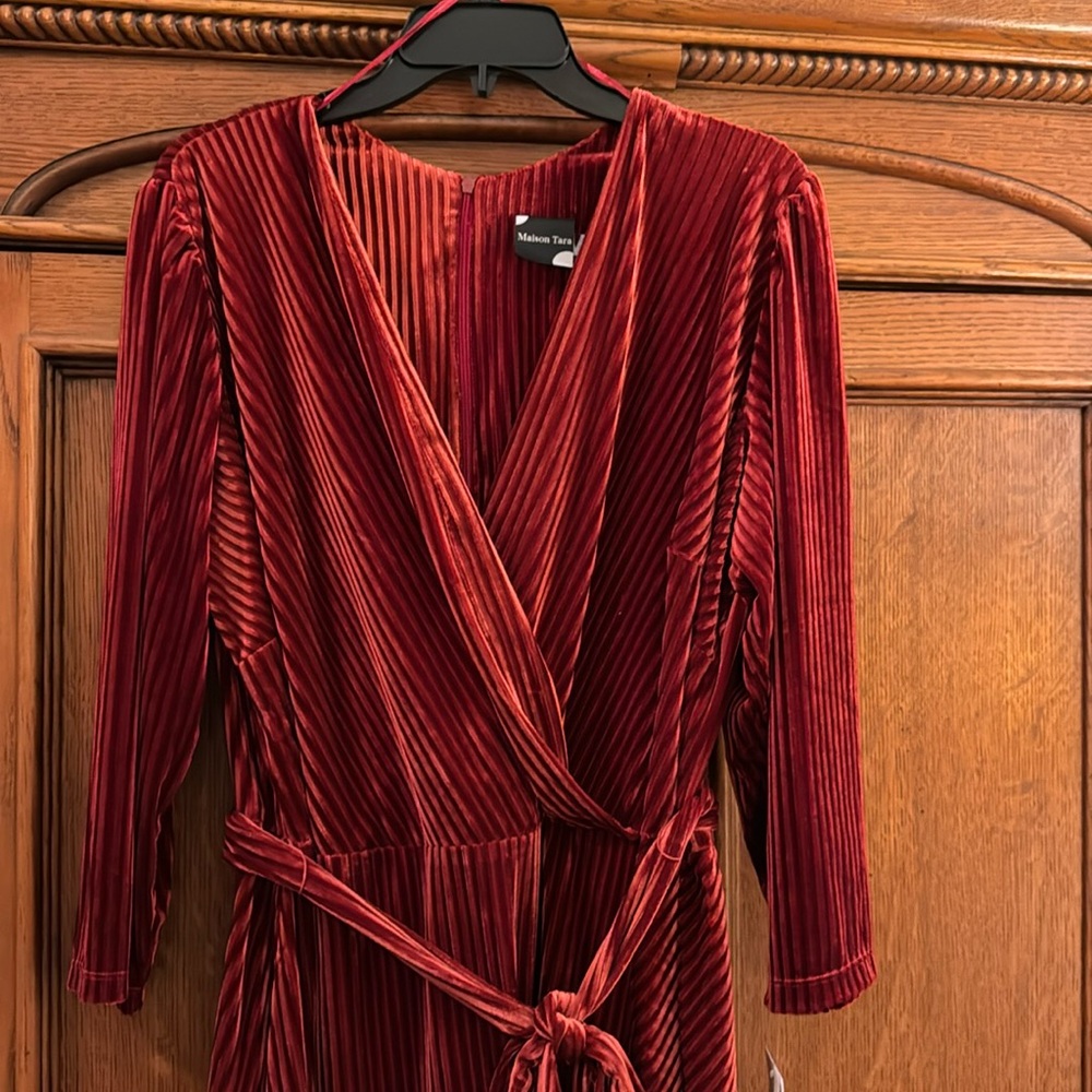 NWT - Beautiful Long Sleeve Velvet Dress by Maison Tara
